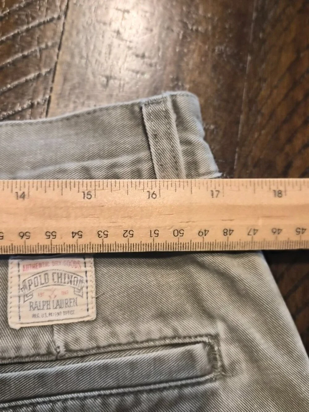 Vintage Polo Ralph Lauren Mens Chino Pants 34x30 Gray Made in USA No Button G769